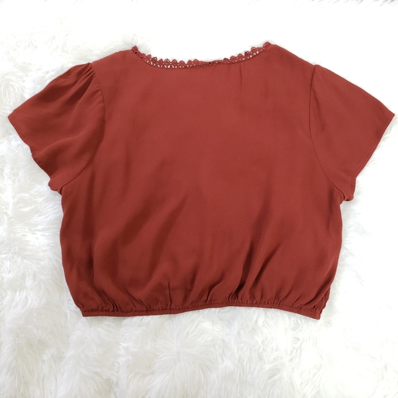 (GIFTED) Forever 21 Crop Top with Lace Trim - Picture 2 of 5